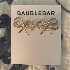 Bow pave earrings